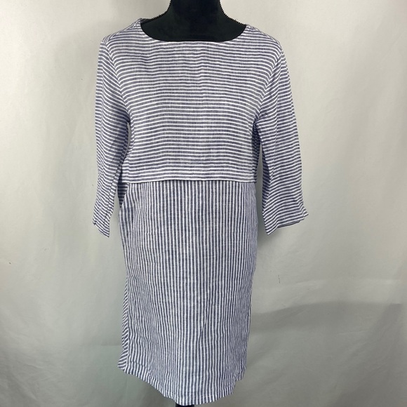 Isaac Mizrahi for Target 100% Linen Oversized Striped Nautical Dress - Picture 4 of 10